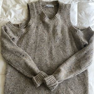 Cold shoulder sweater